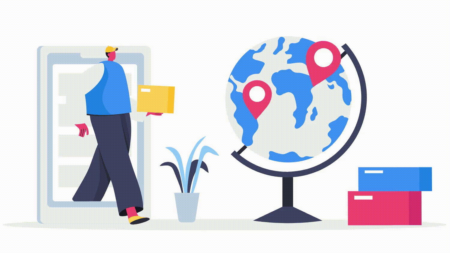 Returns Handling Process Animation